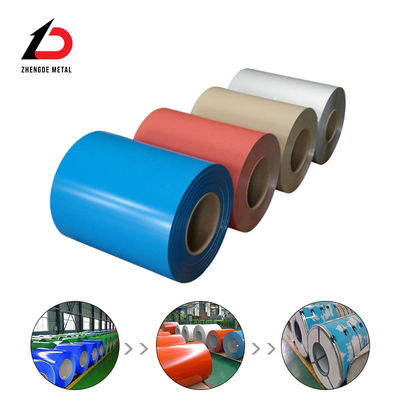 Dx53D Dx54D S250gd لفائف الألومنيوم المغلفة 0.12-6mm لفائف الفولاذ المغلف باللون