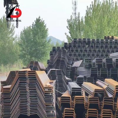 S275 S355 Q345 Z نوع ورقة كومة 400X100X10.5mm 6-12m U/C/Z/T نوع