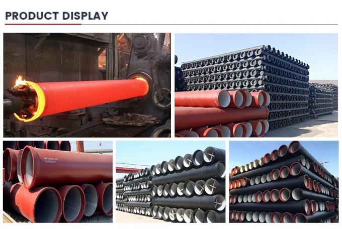 مصنع واسع النطاق من الأنابيب الحديدية المرنة مصنع سعر ISO2531، En545، En598 حسب الطلب الحجم الجودة العالية الأنابيب الحديدية المرنة لمشروع إمدادات المياه 11