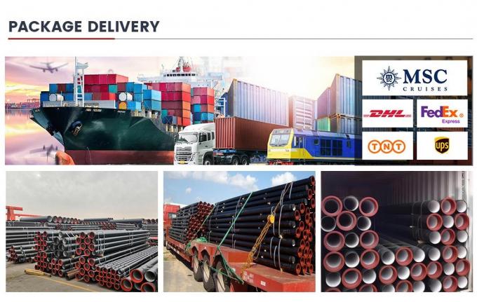 مصنع واسع النطاق من الأنابيب الحديدية المرنة مصنع سعر ISO2531، En545، En598 حسب الطلب الحجم الجودة العالية الأنابيب الحديدية المرنة لمشروع إمدادات المياه 14